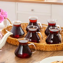 Mey İthalat Çay Bardağı, 16043 Ehl-I Keyf 6'lı Borosilikar Cam Seti 200 ml