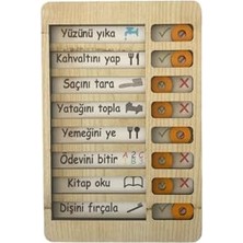 Mey İthalat Çocuklar Için Yapılacaklar Listesi Ahşap Planlayıcı Taşınabilir Günlük Kontrol Listesi Tablosu, EVFPLNLYC8521