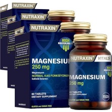 Mey İthalat Vitals Magnesium 250 Mg 60 Tablet Takviye Edici Gıda (3 Paketi)