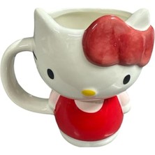 Mey İthalat Hello Kitty Figürlü 3D Tasarım Yüksek Kupa Bardak