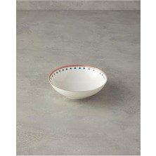 Mey İthalat Kase, Orange Carny Bone Porselen 15 cm Turuncu-Mavi