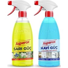 Mey İthalat Mavi Güç Ultra Kireç ve Pas Sökücü x Sarı Güç Ultra Yağ Çözücü 1 L Sprey x 2