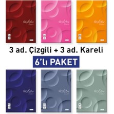 Omrs Store A4 Dikişli Okul Defteri – 6'lı, 3 Çizgili & 3 Kareli