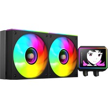 Mars Gaming ML-VISIONII240 Aıo Sıvı Soğutma 500 W Tdp, IPS Ekran 2,8" 360°, Bakır Tabanlı ve Mikro Kanallı 4. Nesil Opti-Chamber Pompa, 2x 120 mm Argb Infinity Mirror Fanlar, Siyah