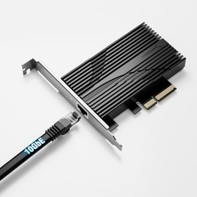 Sabrent 10 Gigabit Ethernet Pcıe Ağ Adaptörü - Pcıe 3.0 X4 Kart, Alüminyum Soğutucu, Geriye Dönük Uyumlu 5gbe/2.5gbe/gigabit/hızlı Ethernet, X4/X8/X16 Yuvalara Uygun, Durum Led'leri (NT-10PE)