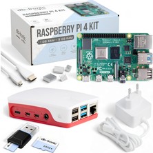 Db-Tronic Raspberry Pi 4 3gb Başlangıç ​​seti | 64GB Sürümü | Güç Kaynağı 15W | Muhafaza Kırmızı/beyaz | Soğutucu Seti | 4K Mikro HDMI Kablosu | Akıllı Ev, Retro Oyun ve Ev Asistanı Için Ideal