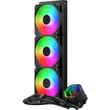 Cooler Master Masterliquid 360 Core Iı Sıvı Soğutma - 360 mm Aıo Sıvı Soğutma (Maks. 280 W Tdp), Gr9 Çift Odacıklı Pompa, Geliştirilmiş Argb Gen 2 Fanlar, Hızlı Kurulumlu Amd ve Intel Kitleri - Siyah