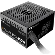 Thermaltake | Akıllı Bm3 Bronz 650W | Atx Güç Kaynağı | Atx3.0 | Pcıe Gen 5.0 | 80 Artı Bronz | Çok Sessiz | Akıllı Sıfır Fan | 12VHPWR | Yarı Modüler | 5 Yıl Garanti