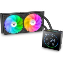 Thermaltake TH240-S V3 Argb | Hepsi Bir Arada Sıvı Soğutma | 3,95" Segmentli LCD Ekran | Döndürülebilir Pompa Kafası | Tek Çerçeveli Fan | Siyah