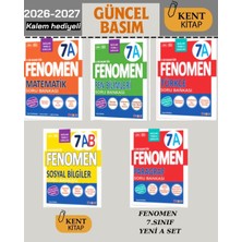 Fenomen Yayıncılık 7. Sınıf Fenomen Yayınları A Serisi Tüm Dersler Soru Bankası Seti 5'li Kitap Seti Matematik Fen Türkçe Paragraf Sosyal 2026-2027