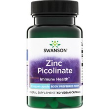 Swanson Zinc Picolinate 22 Mg 60 Vegan Kapsül