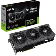 Asus Tuf Gaming Geforce Rtx 4060 Ti 8 GB Gddr6 Oc Sürümü Oyun Ekran Kartı (Nvidia Geforce RTX4060TI Dlss 3, Pcıe 4.0, 1x HDMI 2.1, 3x Displayport 1.4A, TUF-RTX4060TI-O8G-GAMING)