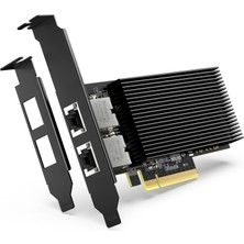 Vımın 10GBPS Çift RJ45 Bağlantı Noktalarına Sahip 10G Pcı-E Ağ Kartı, Intel X540-T2 Denetleyici, Pcı Express X8, X16 ile Uyumlu Vımın 10GB Ethernet Adaptör Kartı, Windows/windows Server/linux/vmware'i