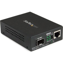 Startech MCM1110SFP Açık Sfp Yuvalı Gigabit Ethernet Fiber Optik Ortam Dönüştürücü 10/100/1000 Ağlarını Destekler
