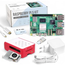 Db-Tronic Raspberry Pi 5 2gb Soğutucu Seti | 64GB Sürümü | Güç Kaynağı 27W | Hava Akımı Muhafazası | Aktif Soğutucu | 4K Mikro HDMI Kablosu | Akıllı Ev, Retro Oyun ve Ev Asistanı Için Ideal