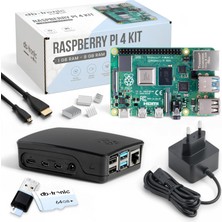 Db-Tronic Raspberry Pi 4 2gb Başlangıç ​​seti | 64GB Siyah Baskı | Güç Kaynağı 15W | Siyah Gövde | Soğutucu Seti | 4K Mikro HDMI Kablosu | Akıllı Ev, Retro Oyun ve Ev Asistanı Için Ideal