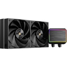 Mars Gaming ML-PROII240 Sıvı Soğutma Aıo 450W Tdp, Pompa 4. Nesil Opti-Chamber Bakır Taban ve Mikro Kanallar, 2x 120 mm Fdb Fanlar, Doğrusal Frgb'li Fırçalanmış Alüminyum Blok, Siyah