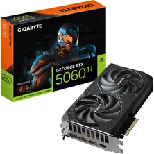 Gigabyte Geforce Rtx 5060 Ti Wındforce Oc 16G Ekran Kartı - 16 GB Gddr7, 128 Bit, Pcı-E 5.0, 2587 Mhz Çekirdek Frekansı, 3 x Displayport, 1 x Hdmı, GV-N506TWF2OC-16GD