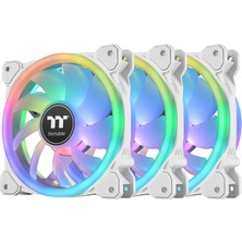Thermaltake Swafan 12 Rgb | Kar | Değiştirilebilir Fan Kanatları | Ters Çevrilebilir Hava Akışı | Yüksek Basınçlı Fan Kanatları | 3'lü Paket
