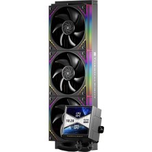 Thermalrlght Tr-Thermalright Peerless Vision 360 Argb Siyah Sıvı Soğutma, 3.95'' IPS LCD Ekran, 480X480 Çözünürlüklü-Manyetik, 360MM Aio, 2000 Rpm, Am4/am5, LGA1851/1700/115X Için