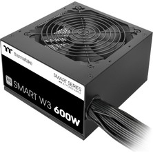 Thermaltake Smart W3 600W Güç Kaynağı | Atx 3.1 Hazır | 80 Artı | Çok Sessiz | 120MM Fdb Fanı | Tek Ray +12V | Dcdc Tasarımı | Koruyucu Devreler Ocp Ovp Uvp Opp Scp Otp | 5 Yıl Garanti