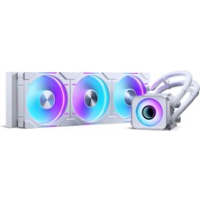 Phanteks Glacıer One 360D30 X2 Drgb 360MM Aio Sıvı Soğutma - D-Rgb'li Cpu Soğutucusu, Üç D30 Fan ve Alüminyum Kapak - Beyaz