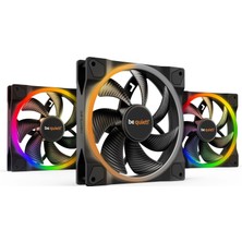 Be Quiet! Light Wings 140MM Pwm Üçlü Paket Fan, 3 Fan, Argb Aydınlatma, Çok Sayıda Renk ve Efekt, 18 Argb Led, Gürültü Açısından Optimize Edilmiş 7 Fan Kanadı, Yüksek Hava Akışı Içerir
