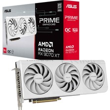 Asus Prime Radeon Rx 9070 Xt Beyaz Oc Edition 16GB Gddr6 Oyun Ekran Kartı