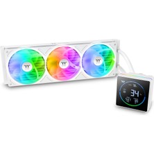 Thermaltake TH360-S V3 Argb | Hepsi Bir Arada Sıvı Soğutma | 3,95" Segmentli LCD Ekran | Döndürülebilir Pompa Kafası | Tek Çerçeveli Fan | Kar
