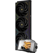 Thermalrlght Thermalright Tr Wonder Vision 360 Ub Argb Siyah Cpu Su Soğutucu, 6.67 Inç Manyetik Kavisli Ekran, 2400X1080 Çözünürlük, Amoled Ekran, Am4/am5 Için Sıvı Cpu Soğutucu, LGA1851