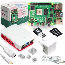Berrybase Raspberry Pi 4 Başlangıç ​​kiti (8 GB Ram) Berrybase'den Komple Set, Raspberry Pi Os'li Microsd Kart, Resmi Çanta, 15W Usb-C Güç Kaynağı, Mikro HDMI Kablosu, Soğutucu Seti