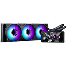 Phanteks Glacier One 360M25-LCD Aıo Sıvı Cpu Soğutucu, 6 Inç IPS Hd LCD Ekran, 120MM M25 Gen2 D-Rgb Fan, Yüksek Performanslı Bakır Soğuk Plaka, Intel ve Uyumlu