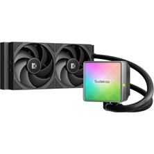 Sudokoo Nexaura 240 Cpu Sıvı Soğutma: 2x Fdb Pwm Fanlar ve 2500-3600 Rpm'den Argb Pwm Sessiz Pompa ile 240 mm Aıo Sıvı Soğutma - Intel Lga 1851/1700/1200/115X Amd Am5/am4 Için Cpu Soğutucu Tdp 280W
