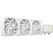 Mars Gaming ML-PROII360 Sıvı Soğutma Aıo 600W Tdp, Pompa 4. Nesil Opti-Chamber Bakır Taban ve Mikrotüpler, 3x 120 mm Fdb Fanlar, Doğrusal Frgb'li Fırçalanmış Alüminyum Blok, Beyaz