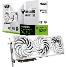 Asus Tuf Gaming Geforce Rtx 5070 Ti 16GB Gddr7 Beyaz Oc Sürümü Ekran Kartı