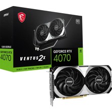 MSI Msı Geforce Rtx 4070 Ventus 2x 12G Oc Ekran Kartı - Nvıdıa Rtx 4070 Gpu, 12 GB GDDR6X (21 Gbit / 192 Bit), Pcıe 4.0-2x Torx Fan 4.0 - HDMI 2.1A, Displayport 1.4A