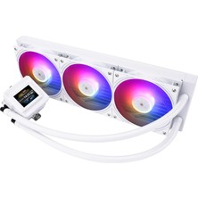 Thermalrlght Tr-Thermalright FW360 Se Beyaz Argb Sıvı Cpu Soğutucu, 2 Inç IPS LCD Ekran, 320X240 Çözünürlüklü-Manyetik, Dıy Ekran Teması, 360MM Aio, Am4/am5, LGA1851/1700 Için