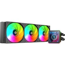 Mars Gaming ML-VISIONPRO360, Aıo Sıvı Soğutma, Tdp 600W, 3x Argb 120MM Fdb Fanları Bakır ve Alüminyum Çekirdek, 4” Çıkarılabilir Manyetik IPS LCD Ekran, Opti-Chamber 3. Nesil, Siyah