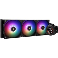 Thermalright Core Vısıon 360 Siyah ARGB-360MM Aıo Cpu Sıvı Soğutucu, 480*480 Çözünürlüklü IPS LCD Ekran, Am4/am5/ıntel 1700/1851 Için, Resimler Için '2,1 Inç' Manyetik Emici LCD Ekran