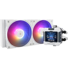 Thermalright Fw 240 Beyaz Argb Cpu Sıvı Soğutma, 2 Pwm Fanlı, IPS 320*240 Çözünürlüklü LCD Ekran, 240 Aıo Soğutma, Intel Pc Için Sıvı Cpu Soğutucu Aio Soğutucu: AM4/AM5/LGA1700/1851