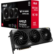 Asus Tuf Gaming Radeon Rx 9070 Xt Oc Edition 16 GB Gddr6 Ekran Kartı (Amd Radeon Radeon RX9070XT, Pcıe 5.0, 1x HDMI 2.1b, 3x Displayport 2.1A, 3.125 Yuva Tasarımı, TUF-RX9070XT-O16G-GAMING)