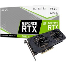 Pny Geforce Rtx™ 3060 Ti 8gb Yükselen Çift Fanlı Ekran Kartı