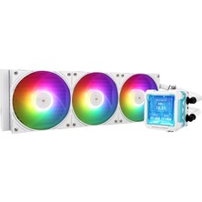 Thermalright Fw Pro 360 Argb Beyaz Aıo Cpu Sıvı Soğutucu, 320 * 320 Çözünürlüklü IPS LCD Ekran, Am4/am5/ıntel LGA1700/1851 Için, Resimler Için '2,73 Inç' Manyetik Emici LCD Ekran