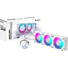 Gigabyte Gıgabyte Aorus Waterforce Iı 360 Ice Aıo Sıvı Cpu Soğutucu - 3X120MM Argb Fan, Kaydırmalı Kilitleme Mekanizması, Papatya Zinciri, Intel Lga 1851 ve Amd Am5 ile Uyumlu