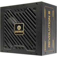 Enermax Devrimi Iıı 650 Watt | Tam Modüler Atx 3.1 Güç Kaynağı | Pcıe 5.1 | 80 Artı Altın | Fısıltı Sessizliğinde 120 mm Fdb Fan | 105°C Japon Kapasitörleri | ERV650G-AHG-MAC