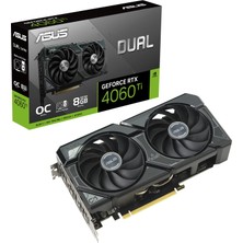 Asus Dual Geforce Rtx 4060 Ti SSD Oc Sürümü 8 GB Gddr6 Oyun Ekran Kartı (Nvıdıa Geforce RTX4060TI Dlss 3, Entegre M.2 SSD Yuvası, 1x HDMI 2.1A, 3x Displayport 1.4A, DUAL-RTX4060TI-O8G-SSD)