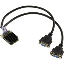 Network Kalea-Informatıque 2 Bağlantı Noktalı VGA 1080P Ekran Kartından Mpcıe Bağlantı Noktasına - Silicon Motion SM750 Yonga Setli Tam Boyutlu Minipcıe