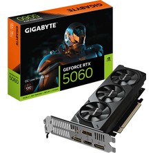 Gigabyte Geforce Rtx 5060 Oc Düşük Profil 8g Ekran Kartı - 8 GB Gddr7, 128 Bit, Pcı-E 5.0, 2512 Mhz Çekirdek Saat Hızı, 3 x Displayport, 1 x Hdmı, GV-N5060OC-8GL