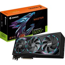 Gigabyte Aorus Geforce Rtx 5070 Ti Master 16G Ekran Kartı - 16 GB Gddr7, 256 Bit, Pcı-E 5.0, 2670 Mhz Çekirdek Saat Hızı, 3 x Dp 2.1A, 1 x HDMI 2.1b, Nvıdıa Dlss 4, GV-N507TAORUS M-16GD