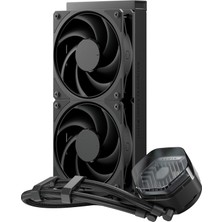 Cooler Master Masterliquid 240 Atmos Stealth Cpu Su Soğutucusu - Aıo Sıvı Soğutma Sistemi (Tdp 280W), Çift Odacıklı Pompa, Önceden Monte Edilmiş Black Mobius 120 Fanlar, LGA1851/1700 ve Am5/am4 Braket